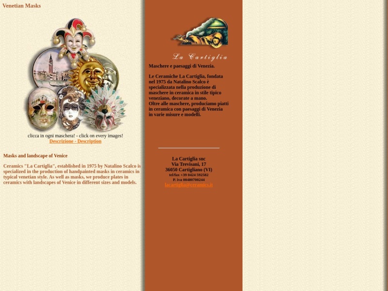 Ceramic Venetian Masks /