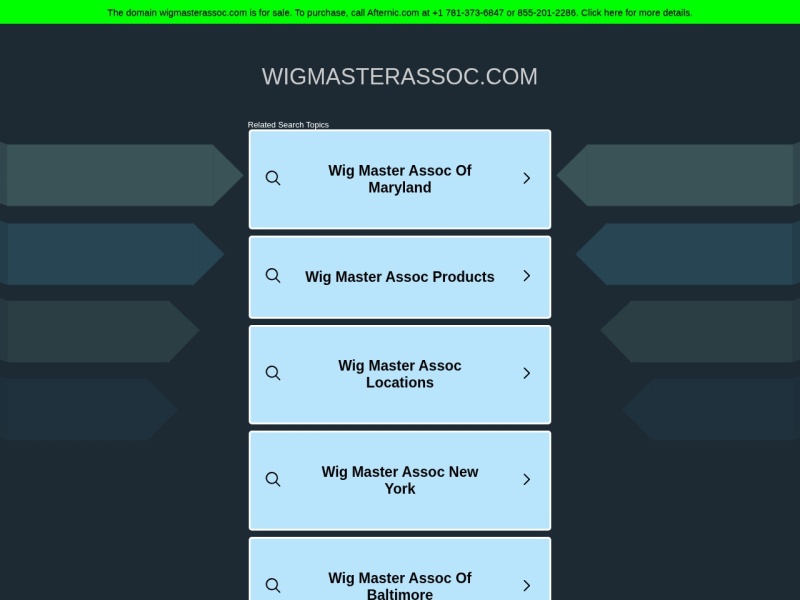 WIG MASTER ASSOCIATES / USA ..