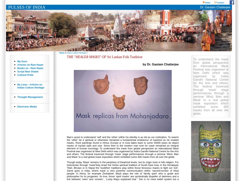 THE “HEALER MASKS” OF Sri Lankan Folk Tradition
