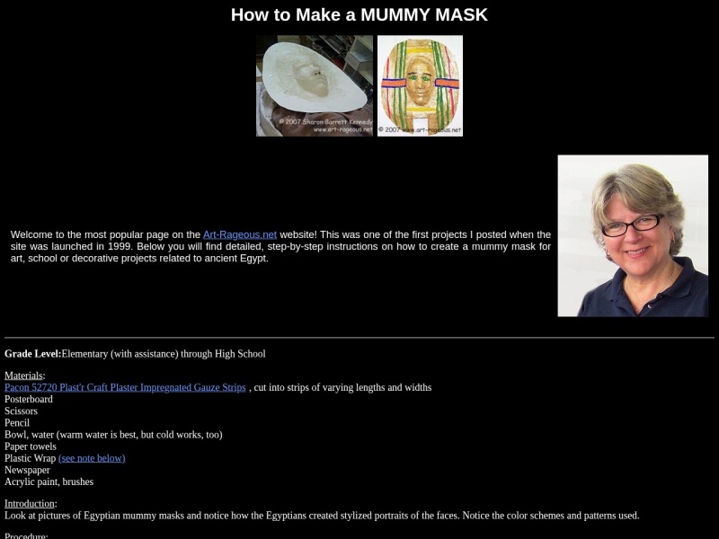 Egyptian Mummy Masks – by Sharon Barrett Kennedy