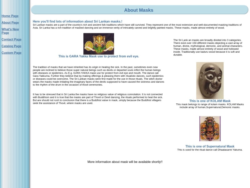Sri Lanka mask tradition