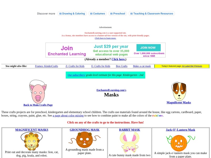 Print out mask templates and masks for coloring Print out mask templates and masks for coloring