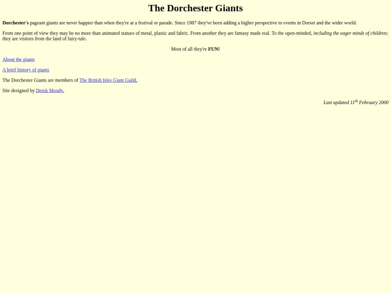 The Dorchester Giants The Dorchester Giants