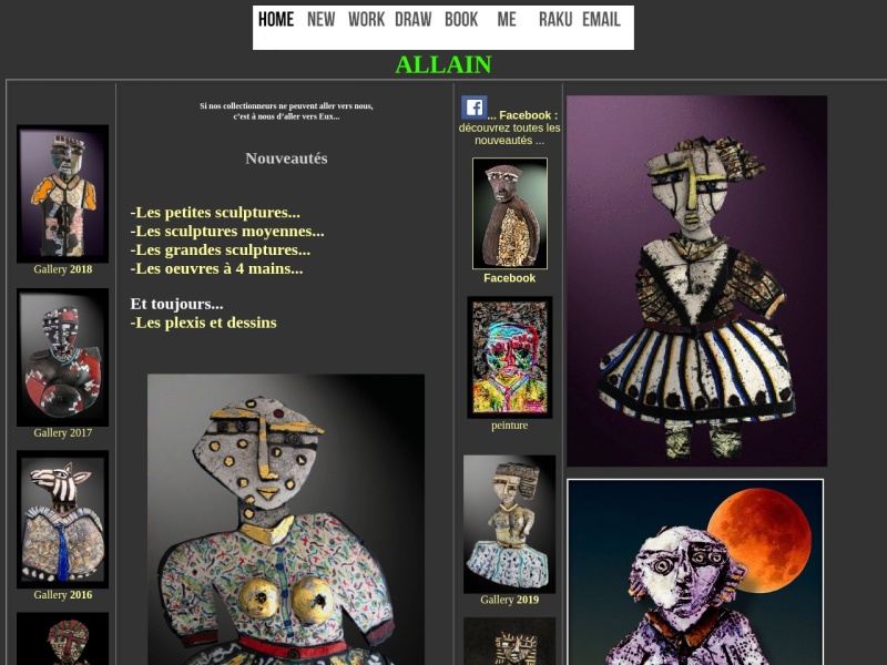 Dominique ALLAIN, cycladon and fetich masks